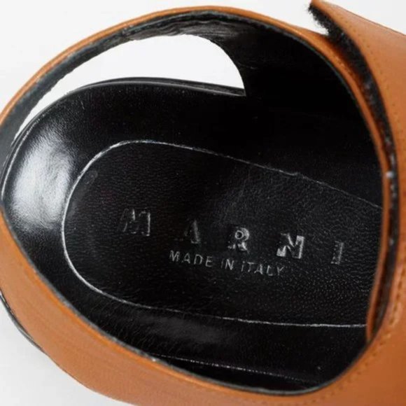 Marni Fussbett Brown Leather Sandals - Picture 10 of 10